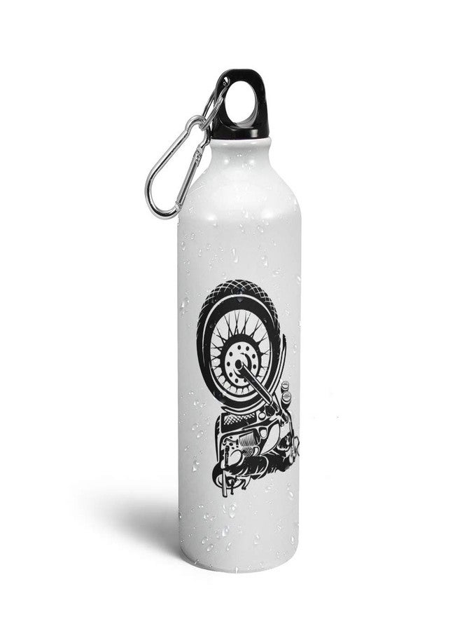 Prink Biker Printed Water Bottles for Men | Bike Print Sipper Bottles | Printed Aluminium Water Bottle for Bikers, Riders, Bike Lover, Motorcycle Boys, Sports, Gym | 600 ml - Image 1